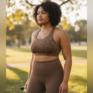 Scorpio Sol Leopard Sports Bra  Stylish + Supportive | Crisscross Back large